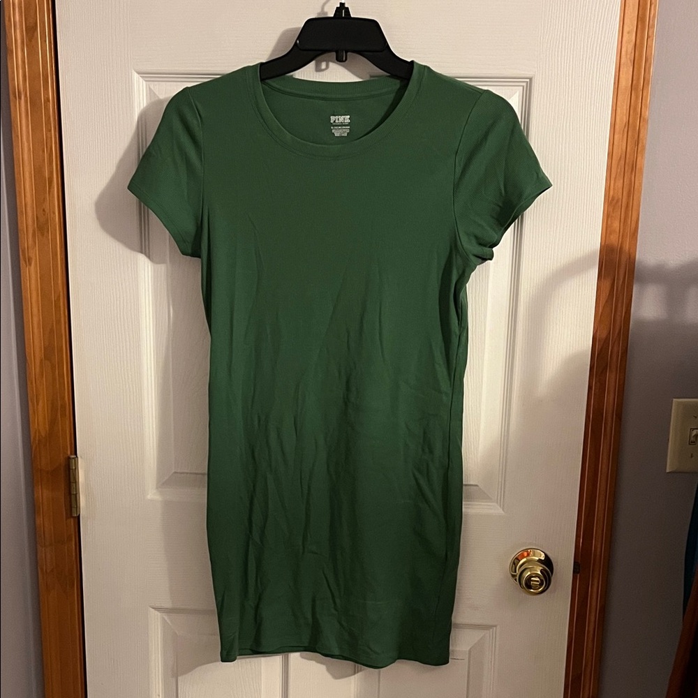 PINK Victoria's Secret Green T Shirt Dress